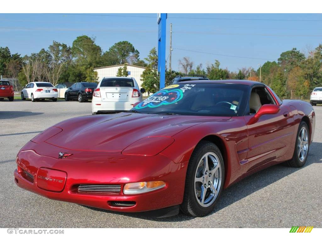2004 Corvette Coupe - Magnetic Red Metallic / Light Oak photo #1