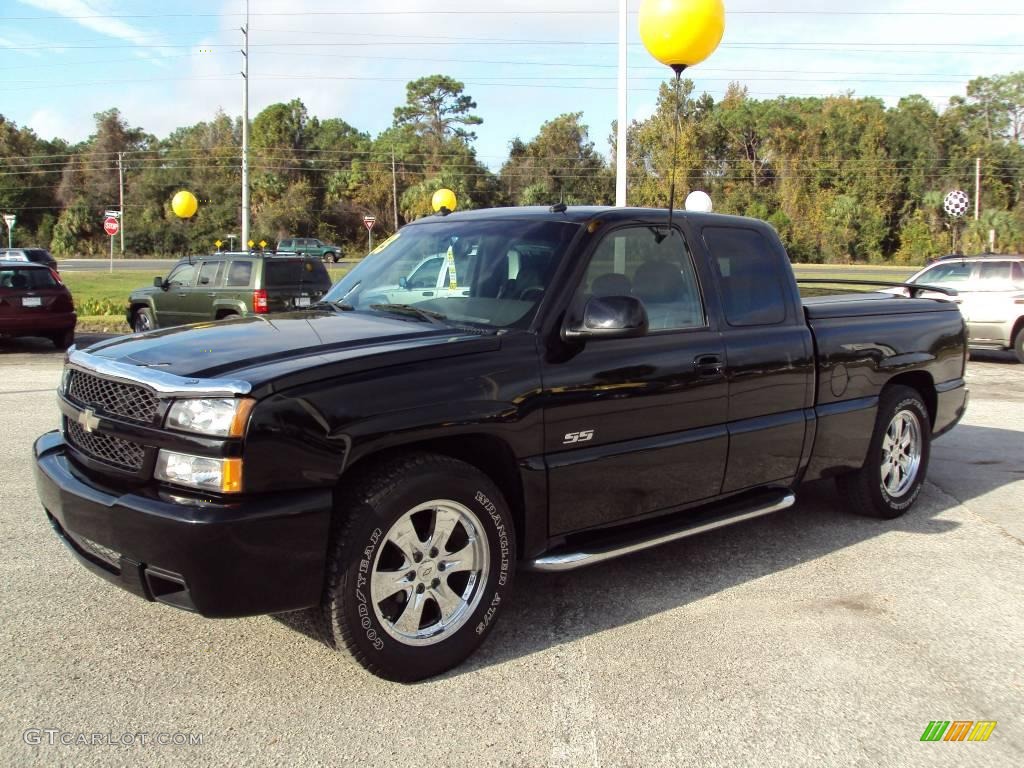 2003 Silverado 1500 SS Extended Cab AWD - Black / Dark Charcoal photo #1