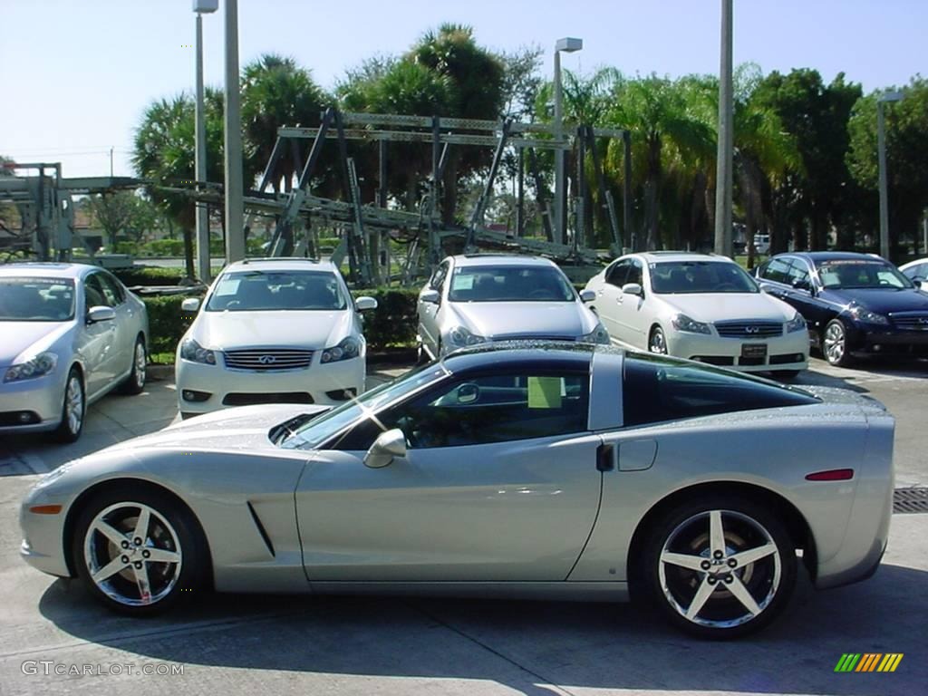 2007 Corvette Coupe - Machine Silver Metallic / Titanium photo #6