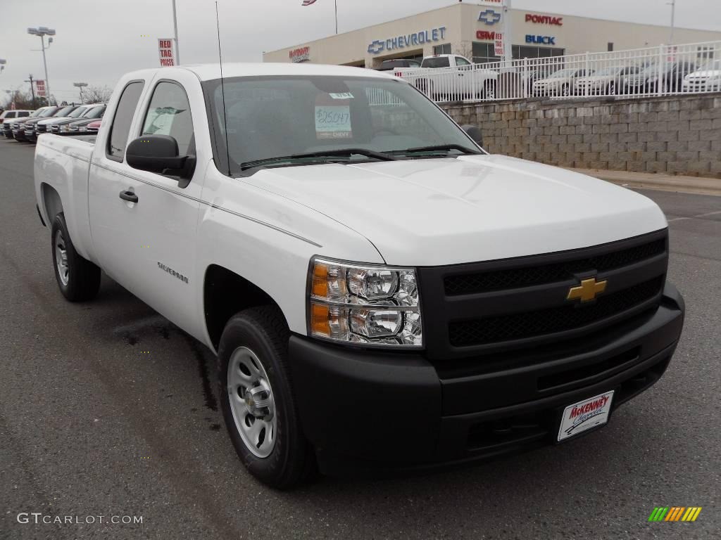 2010 Silverado 1500 Extended Cab - Summit White / Dark Titanium photo #5