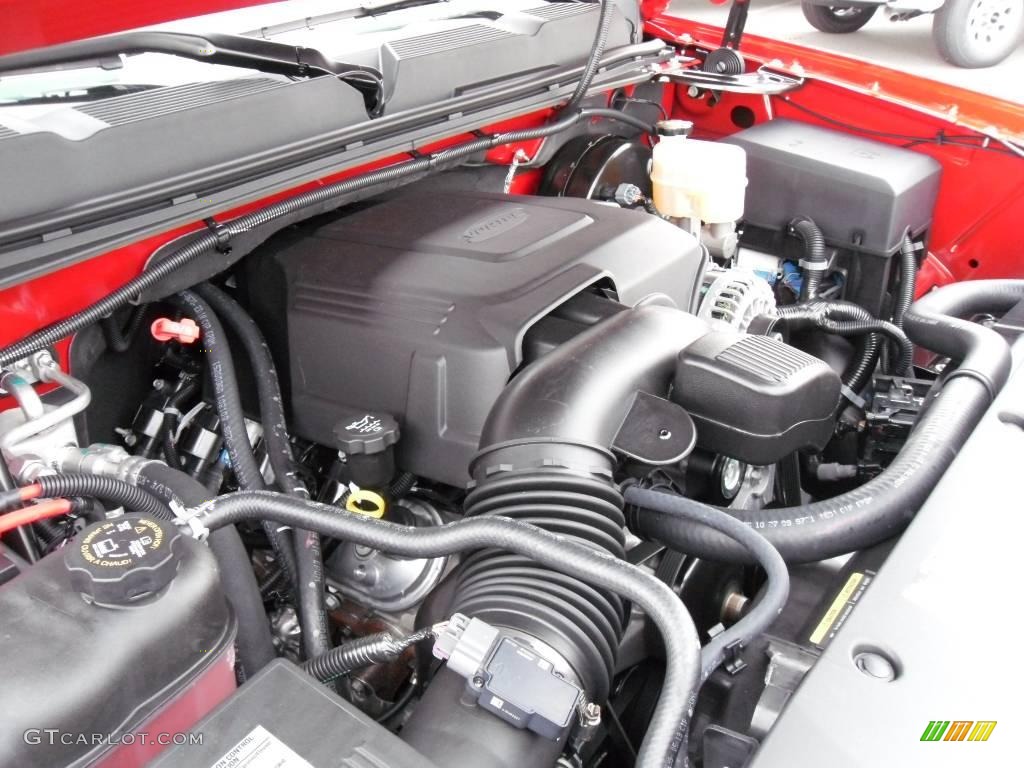 2010 Silverado 1500 LS Extended Cab - Victory Red / Dark Titanium photo #24