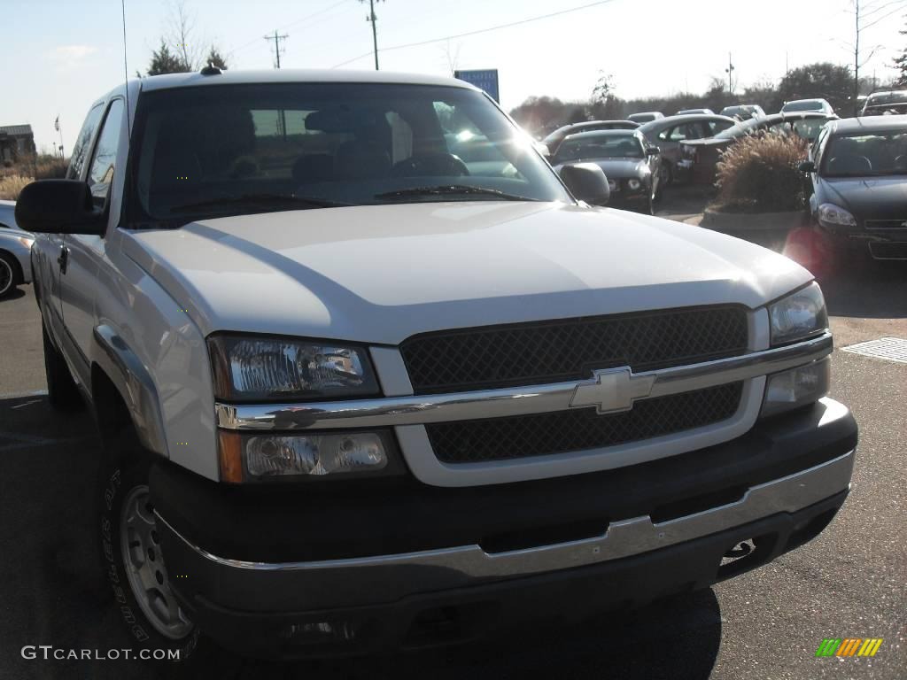 2003 Silverado 1500 LT Extended Cab 4x4 - Summit White / Medium Gray photo #4