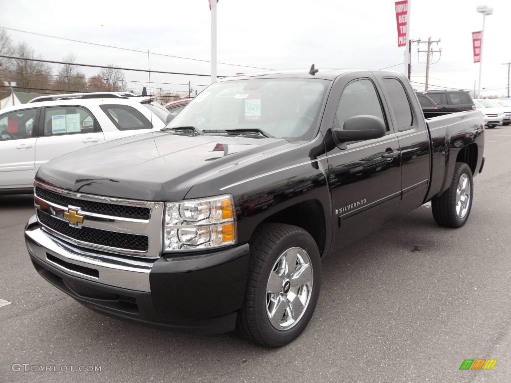 2009 Silverado 1500 LT Extended Cab - Black / Ebony photo #1