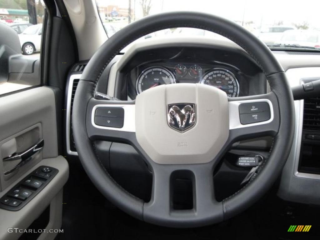 2010 Ram 1500 Big Horn Quad Cab - Stone White / Dark Slate/Medium Graystone photo #22