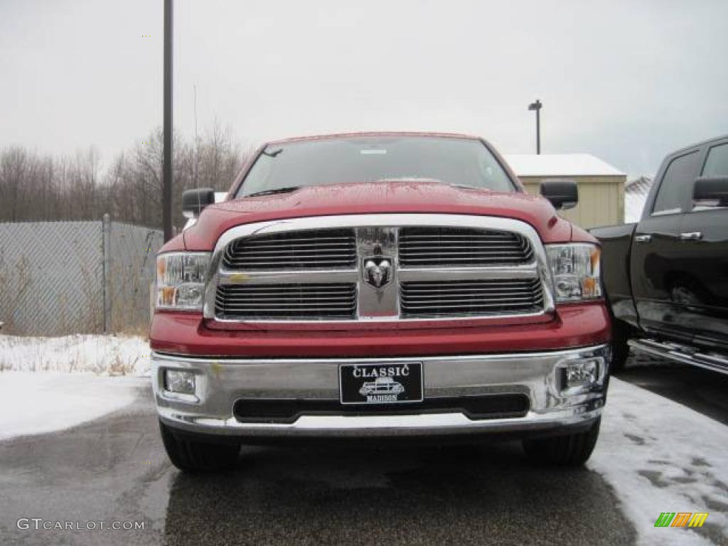 2010 Ram 1500 SLT Crew Cab 4x4 - Inferno Red Crystal Pearl / Dark Slate/Medium Graystone photo #2