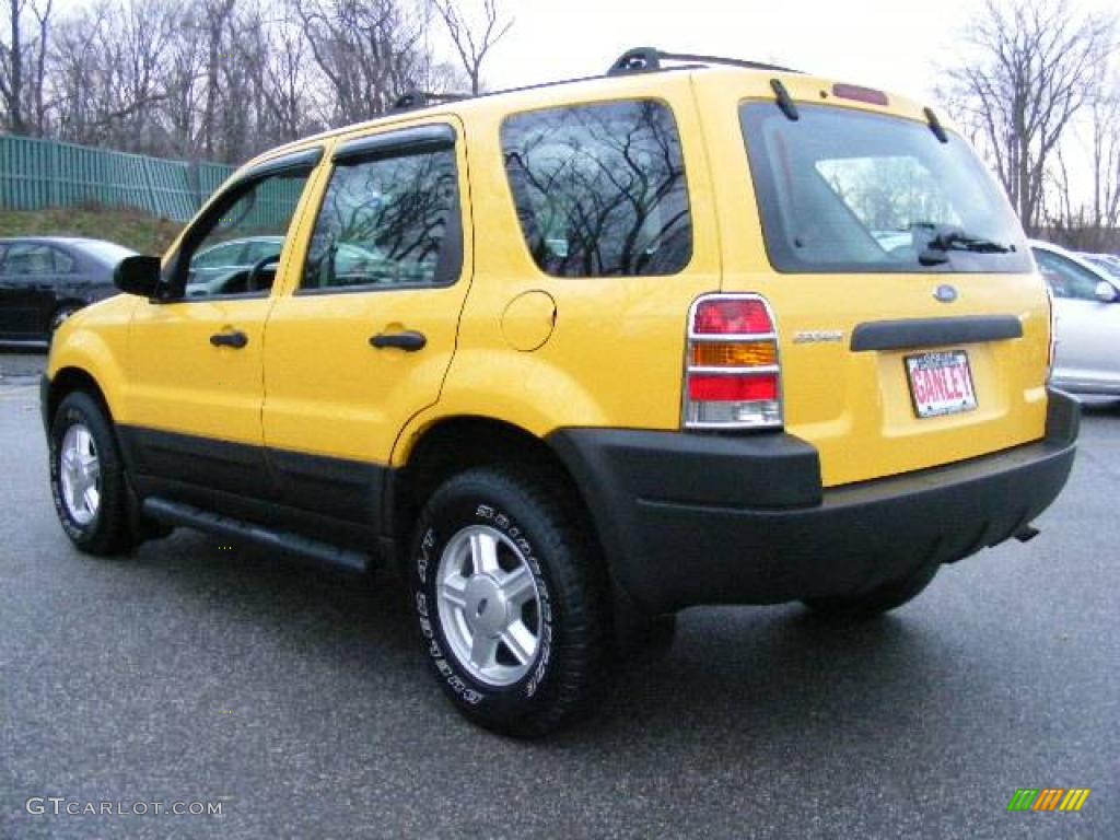 2003 Escape XLS V6 - Chrome Yellow Metallic / Medium Dark Flint photo #3