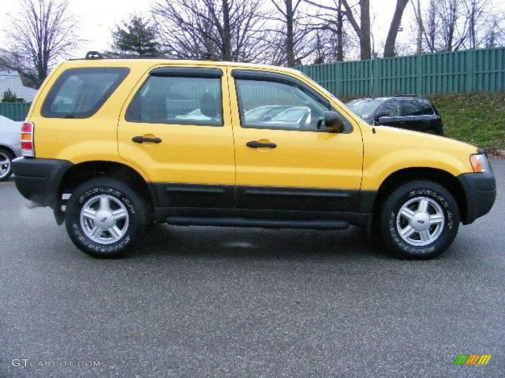 2003 Escape XLS V6 - Chrome Yellow Metallic / Medium Dark Flint photo #6