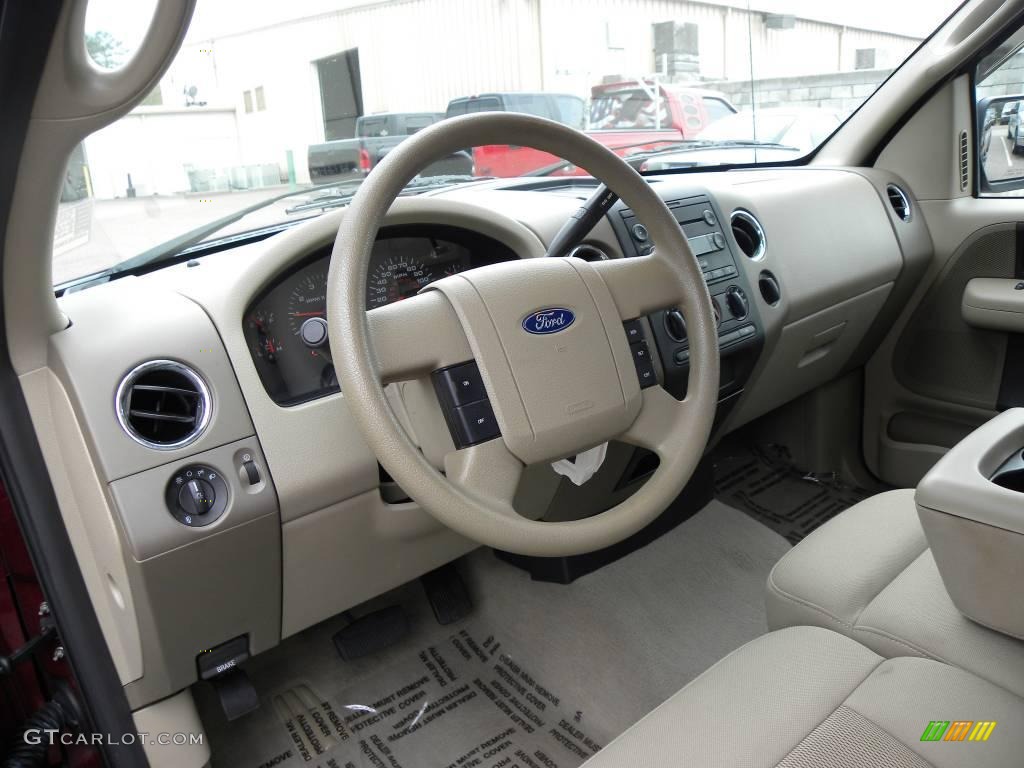 2006 F150 XLT SuperCab - Dark Toreador Red Metallic / Tan photo #4