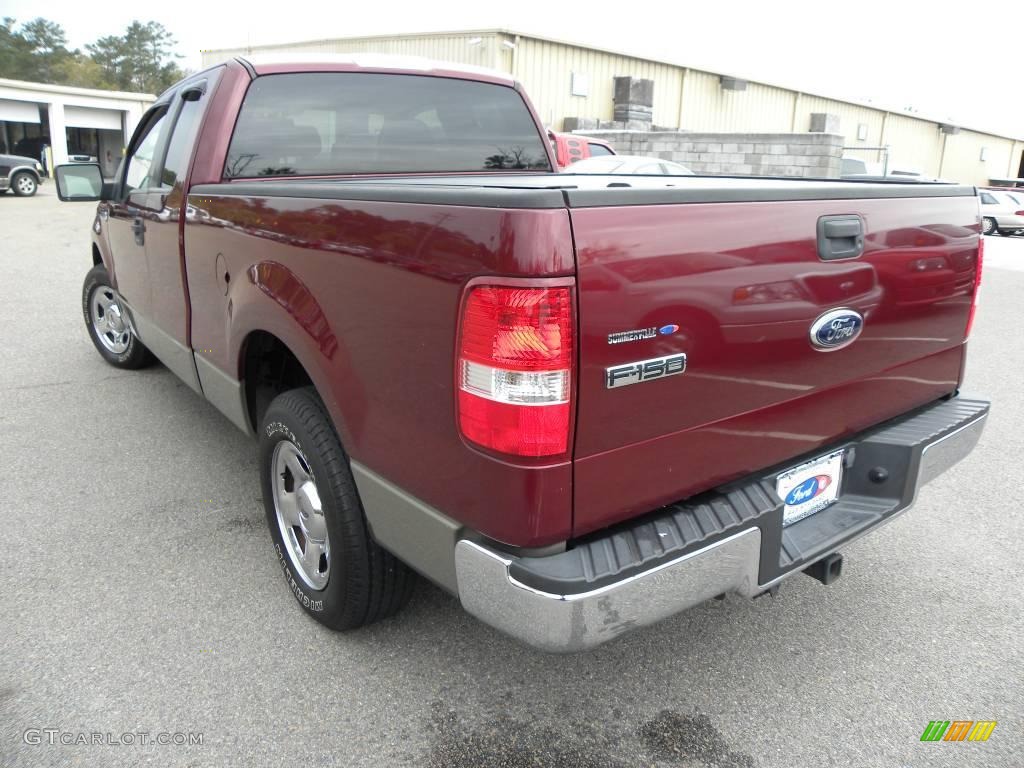 2006 F150 XLT SuperCab - Dark Toreador Red Metallic / Tan photo #17