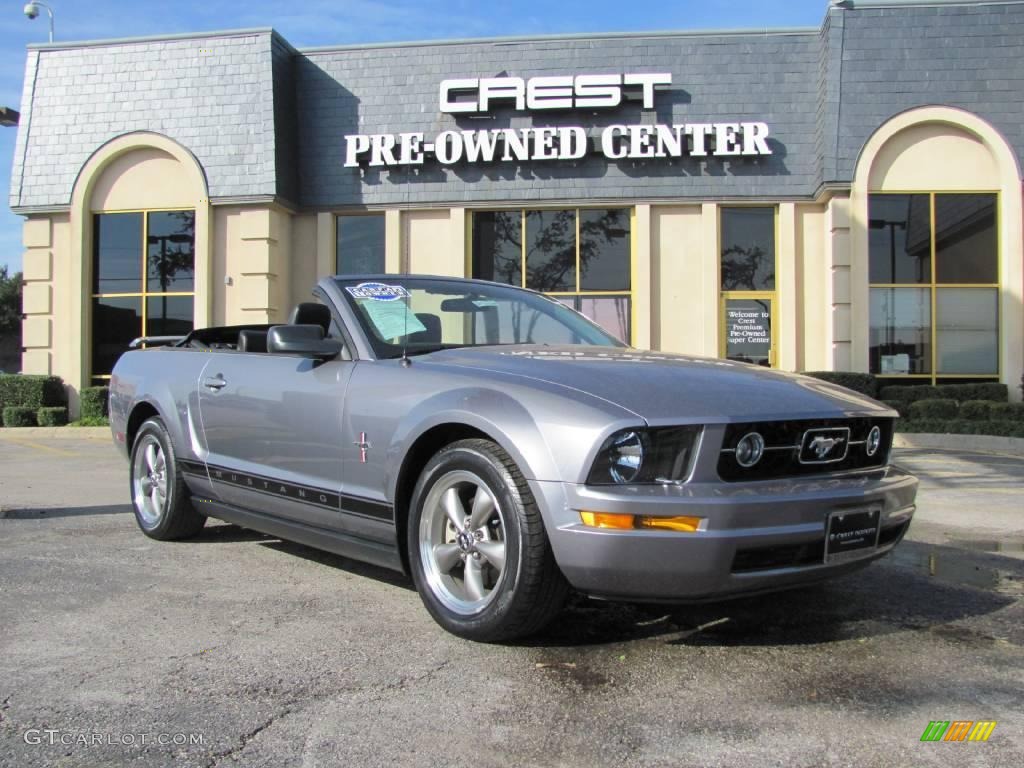 2006 Mustang V6 Premium Convertible - Tungsten Grey Metallic / Black photo #1