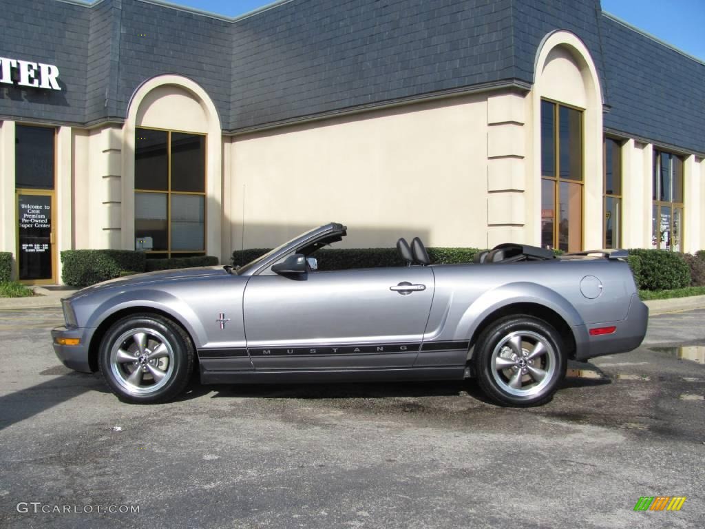 2006 Mustang V6 Premium Convertible - Tungsten Grey Metallic / Black photo #4