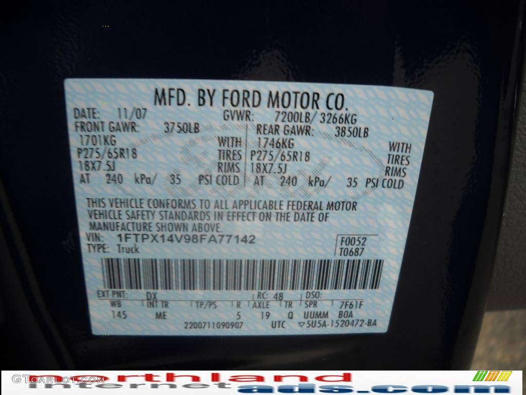 2008 F150 XLT SuperCab 4x4 - Dark Blue Pearl Metallic / Medium/Dark Flint photo #12