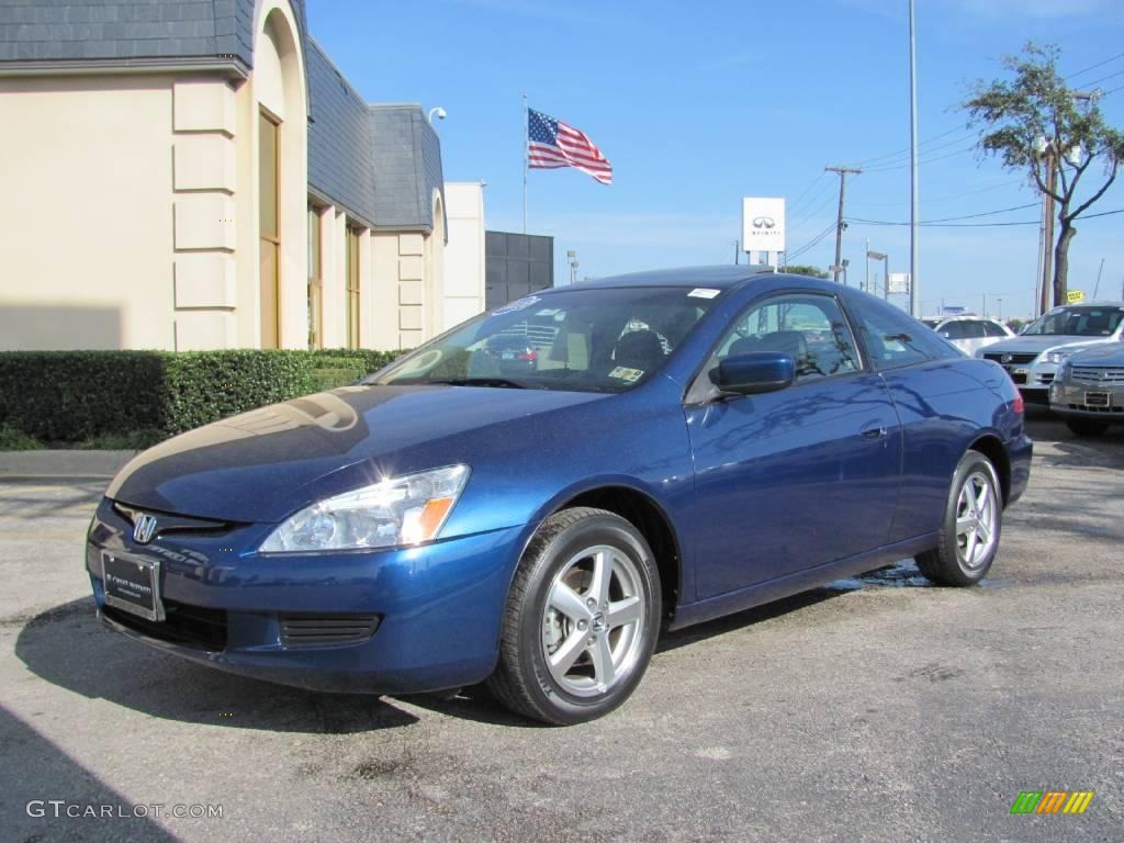 2003 Accord EX Coupe - Sapphire Blue Pearl / Black photo #3