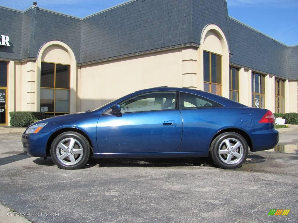 2003 Accord EX Coupe - Sapphire Blue Pearl / Black photo #4