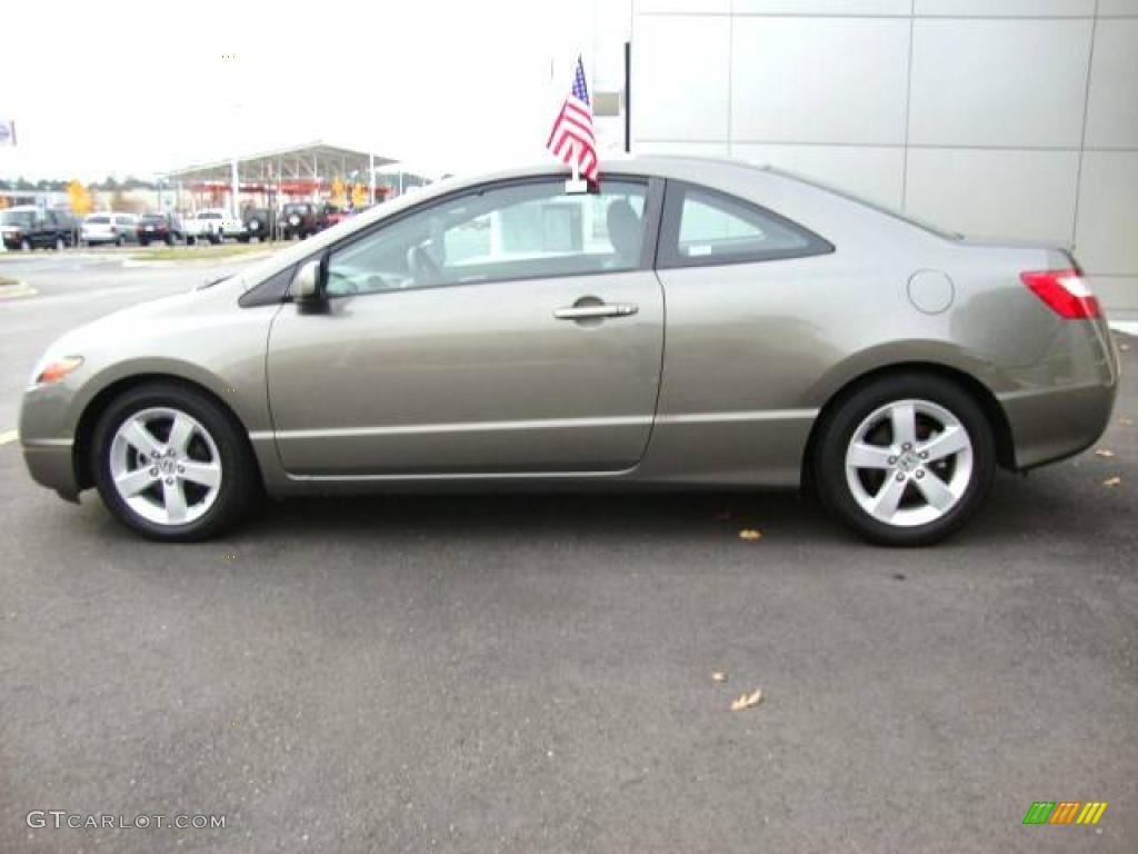 2007 Civic EX Coupe - Galaxy Gray Metallic / Gray photo #2