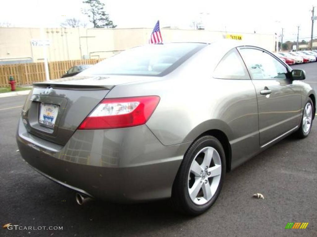 2007 Civic EX Coupe - Galaxy Gray Metallic / Gray photo #5