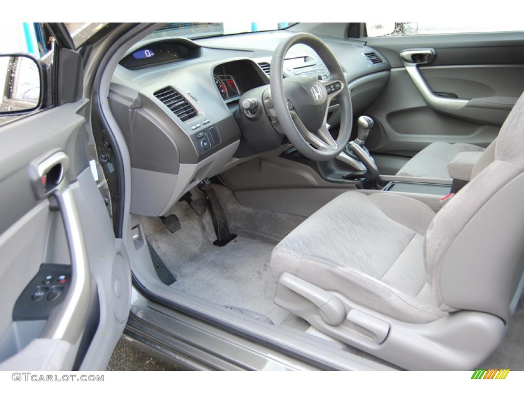 2007 Civic EX Coupe - Galaxy Gray Metallic / Ivory photo #16