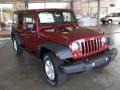 2010 Red Rock Crystal Pearl Jeep Wrangler Unlimited Sport 4x4  photo #5