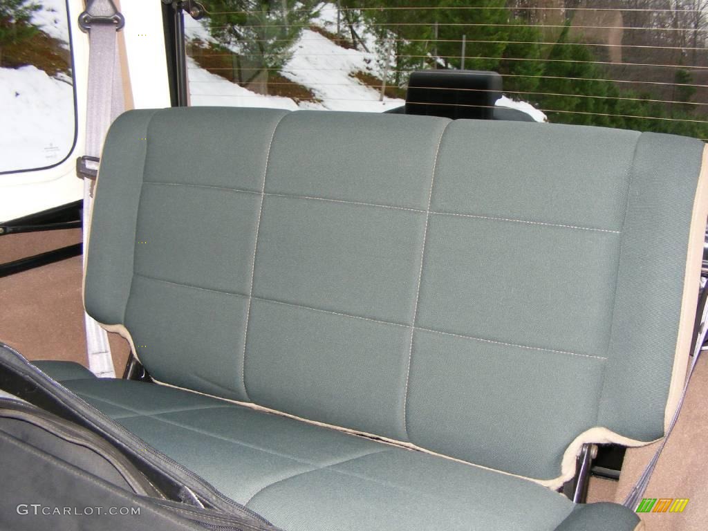 2002 Wrangler Sahara 4x4 - Black / Camel Beige/Dark Green photo #15