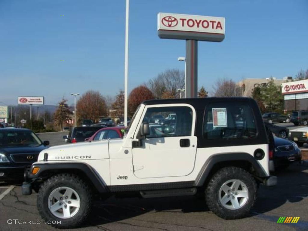 2004 Wrangler Rubicon 4x4 - Stone White / Dark Slate Gray photo #3