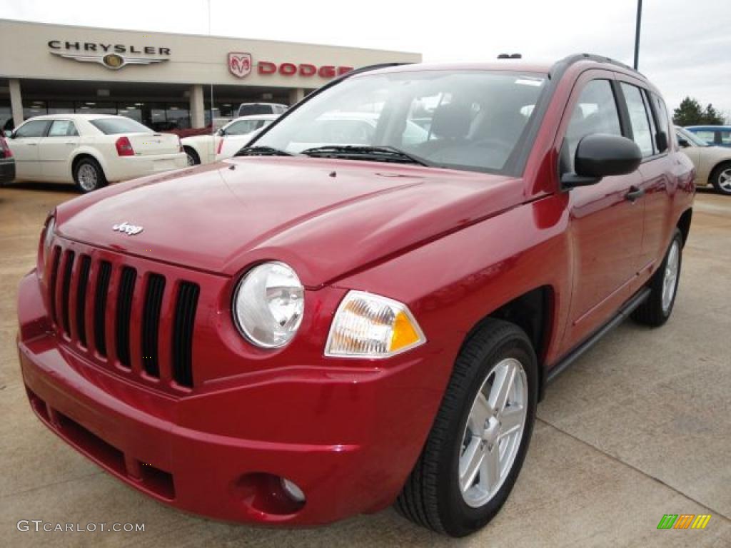 2010 Compass Sport - Inferno Red Crystal Pearl / Dark Slate Gray photo #2