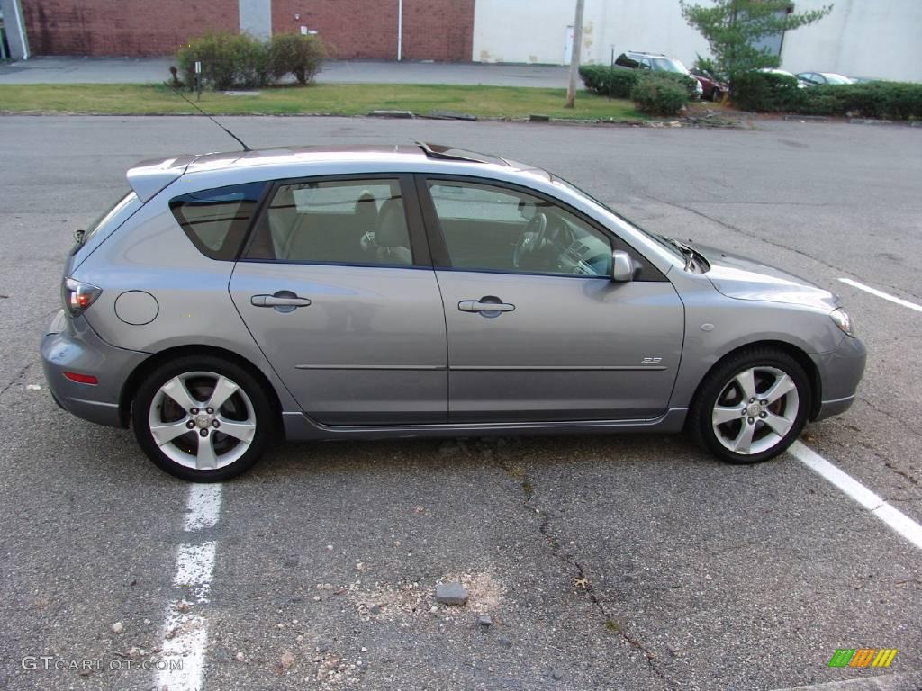 2005 MAZDA3 s Hatchback - Titanium Gray Metallic / Black photo #2