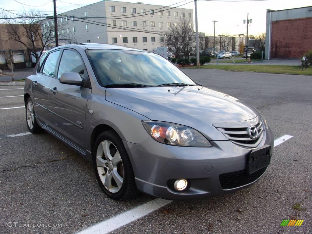 2005 MAZDA3 s Hatchback - Titanium Gray Metallic / Black photo #4