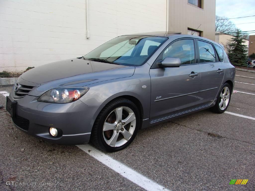 2005 MAZDA3 s Hatchback - Titanium Gray Metallic / Black photo #5