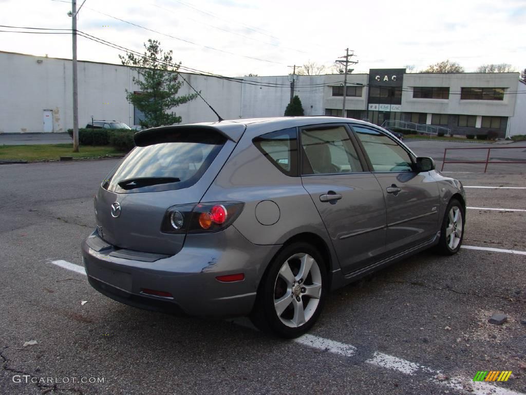 2005 MAZDA3 s Hatchback - Titanium Gray Metallic / Black photo #8