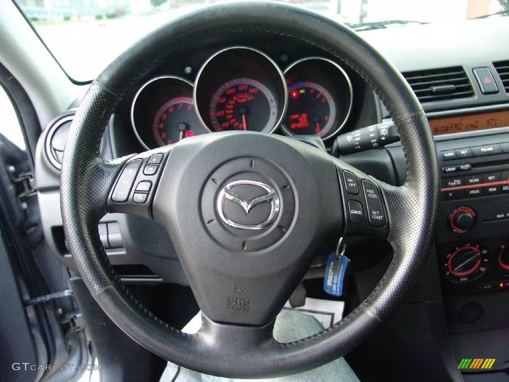 2005 MAZDA3 s Hatchback - Titanium Gray Metallic / Black photo #23