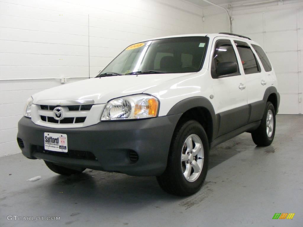 Classic White Mazda Tribute