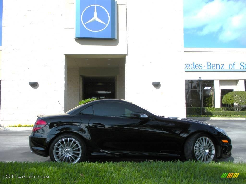 2005 SLK 55 AMG Roadster - Black / Black photo #5