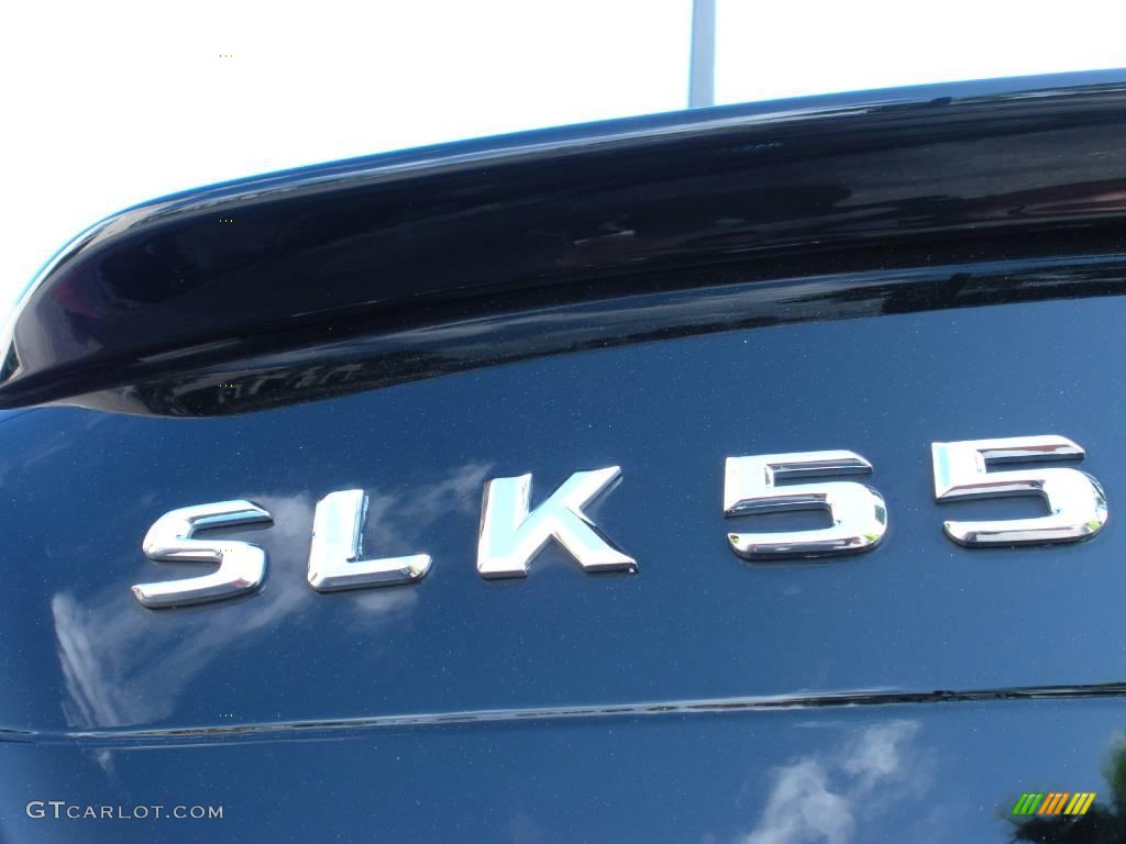 2005 SLK 55 AMG Roadster - Black / Black photo #14