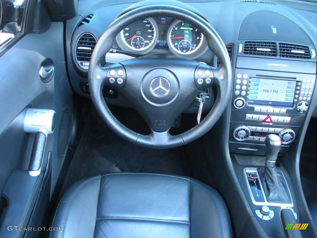 2005 SLK 55 AMG Roadster - Black / Black photo #22