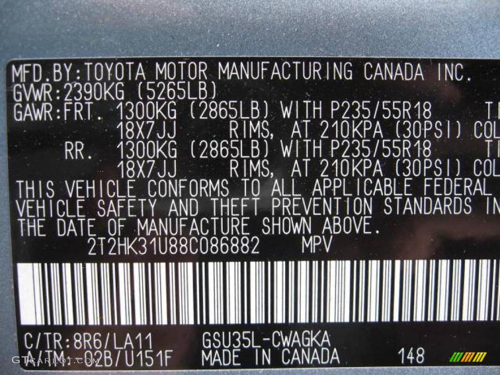 2008 RX 350 AWD - Breakwater Blue Metallic / Light Gray photo #15