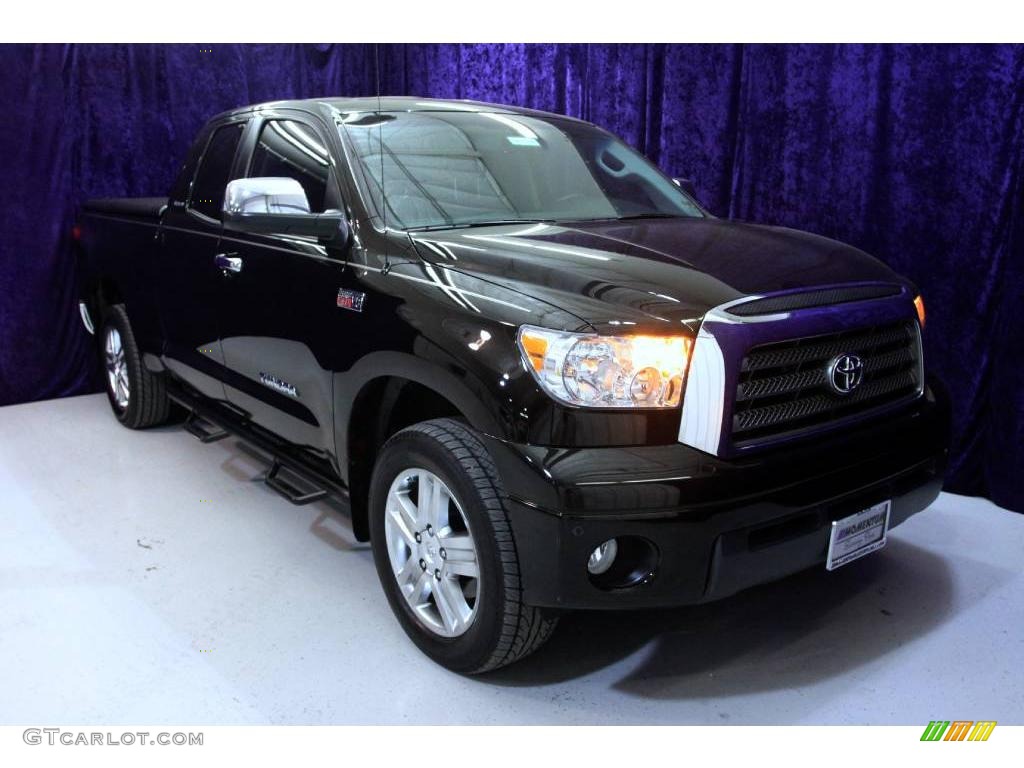 2008 Tundra Limited Double Cab 4x4 - Black / Beige photo #1