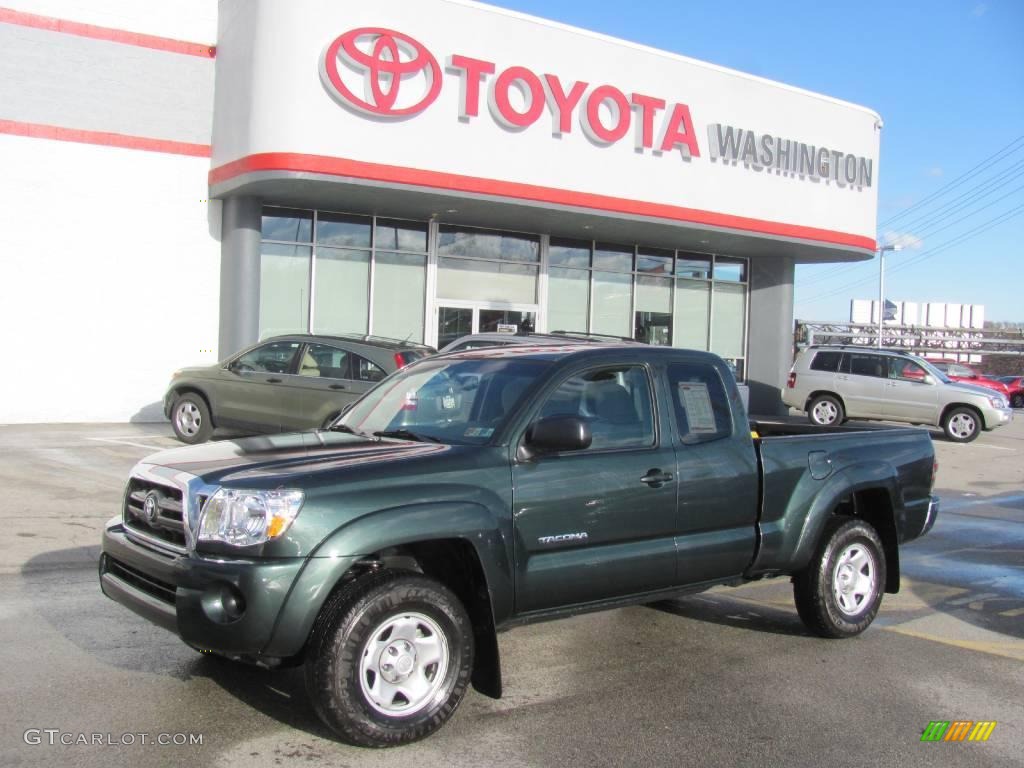 2009 Tacoma SR5 Access Cab 4x4 - Timberland Green Mica / Graphite Gray photo #1