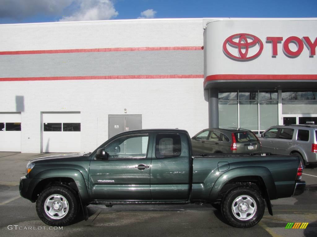 2009 Tacoma SR5 Access Cab 4x4 - Timberland Green Mica / Graphite Gray photo #2