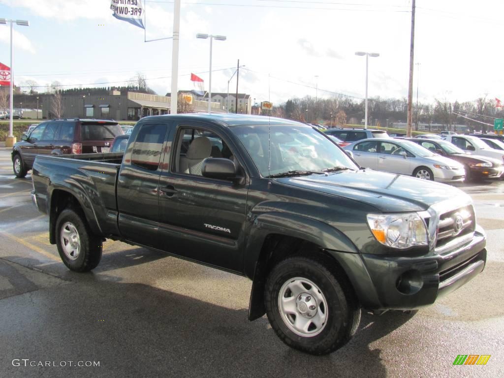 2009 Tacoma SR5 Access Cab 4x4 - Timberland Green Mica / Graphite Gray photo #7