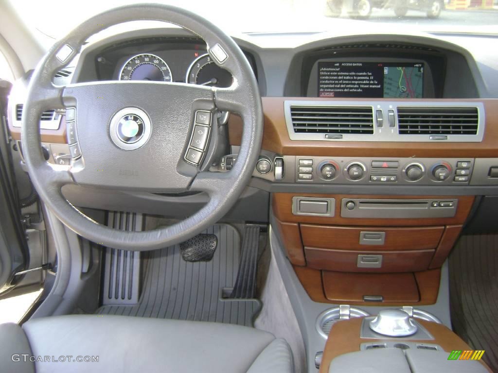 2003 7 Series 745Li Sedan - Sterling Grey Metallic / Basalt Grey/Flannel Grey photo #8