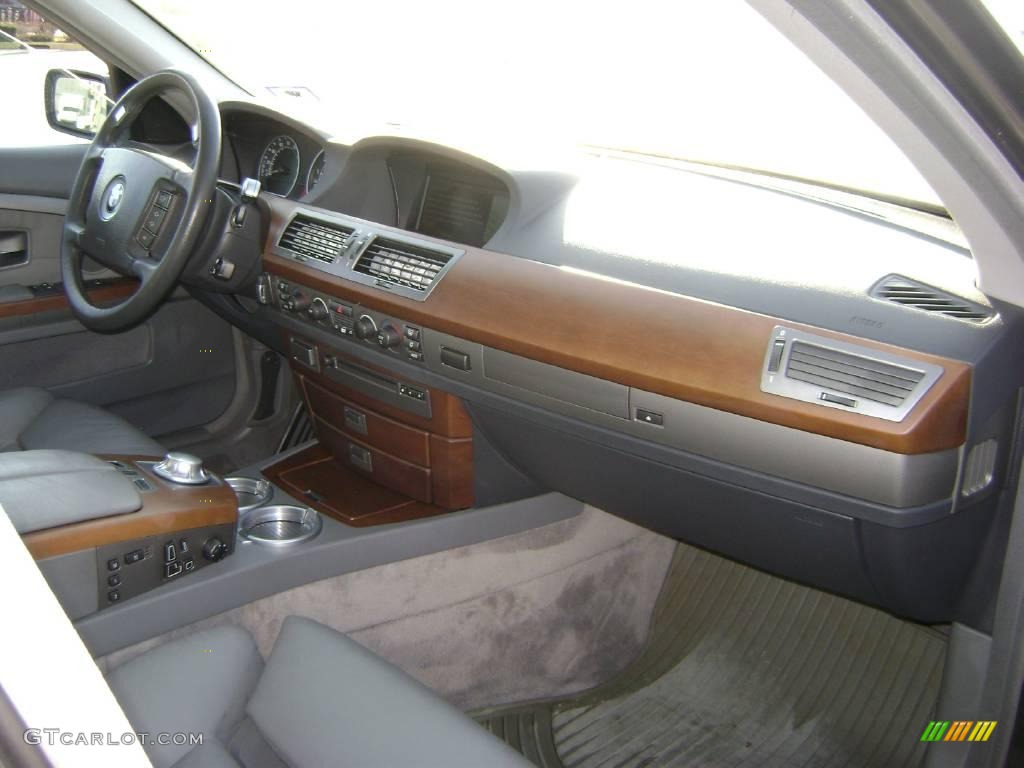 2003 7 Series 745Li Sedan - Sterling Grey Metallic / Basalt Grey/Flannel Grey photo #12
