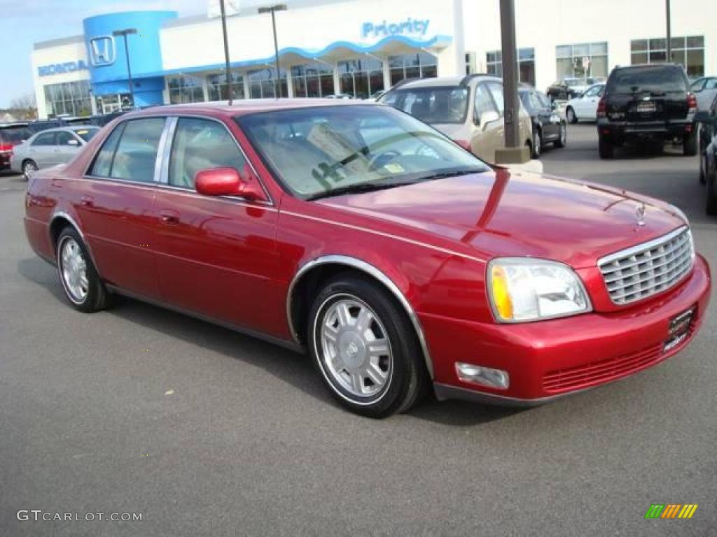 2003 DeVille Sedan - Crimson Red Pearl / Oatmeal photo #6