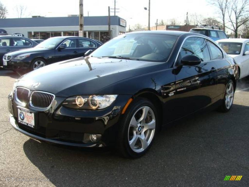 2007 3 Series 328xi Coupe - Jet Black / Black photo #4