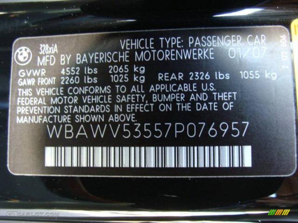 2007 3 Series 328xi Coupe - Jet Black / Black photo #25