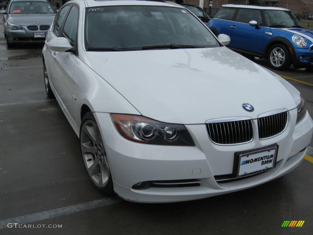2007 3 Series 335i Sedan - Alpine White / Black photo #4