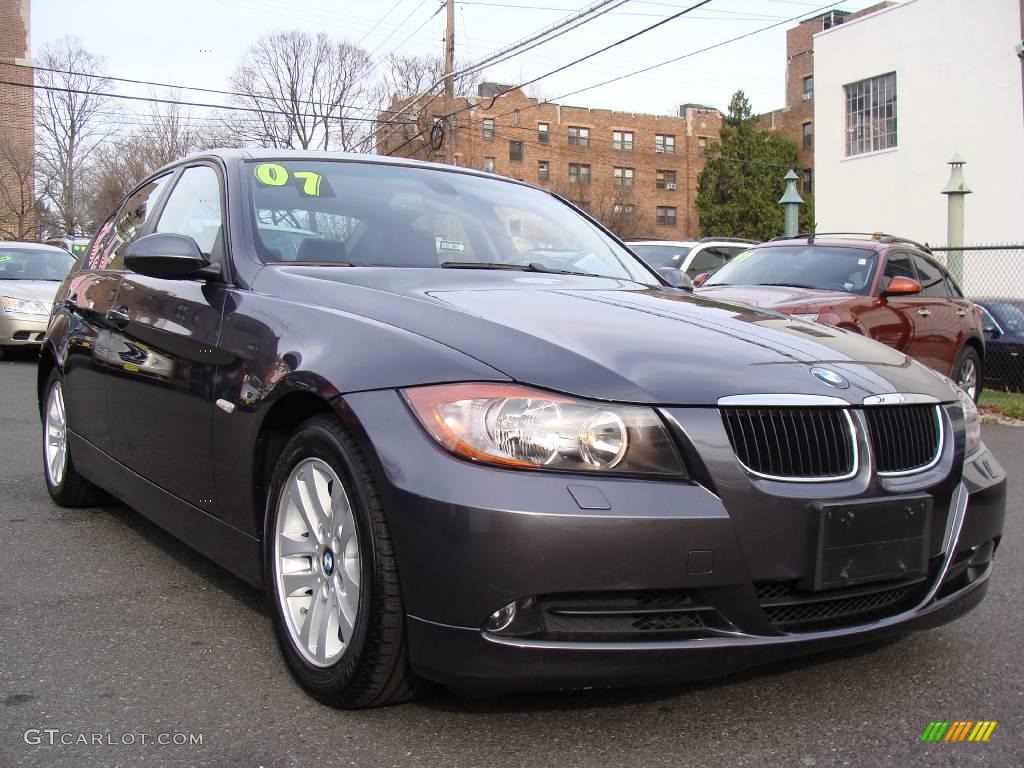 2007 3 Series 328xi Sedan - Sparkling Graphite Metallic / Terra/Black Dakota Leather photo #1