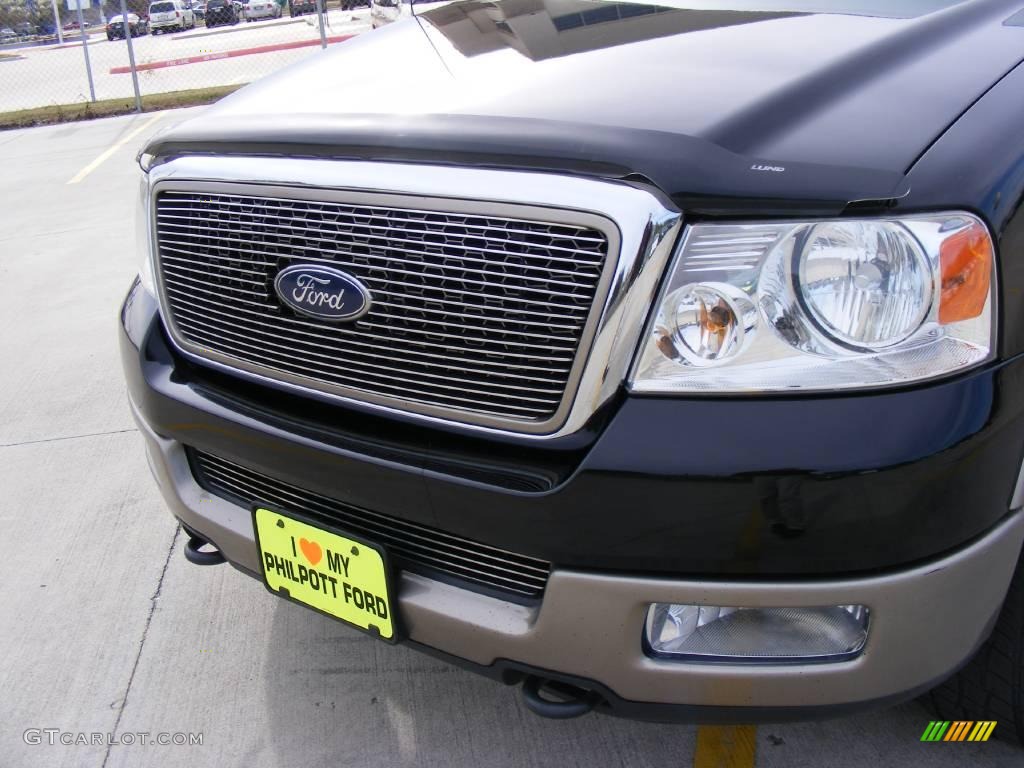 2004 F150 Lariat SuperCrew 4x4 - Black / Tan photo #13