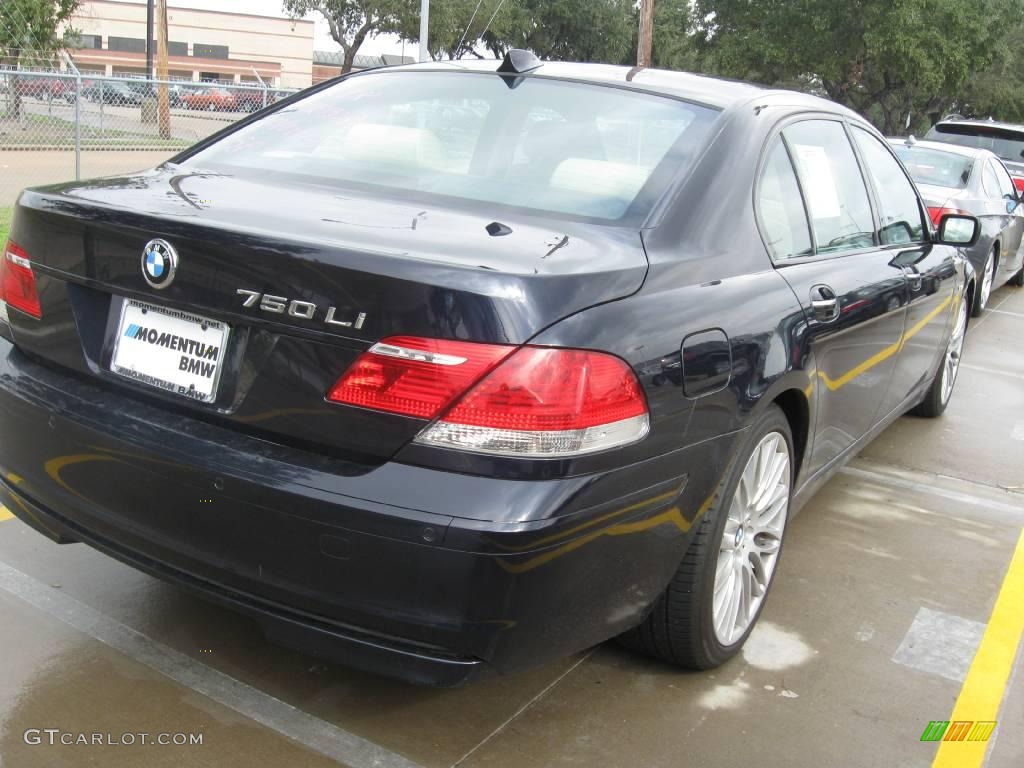 2007 7 Series 750Li Sedan - Monaco Blue Metallic / Beige photo #3