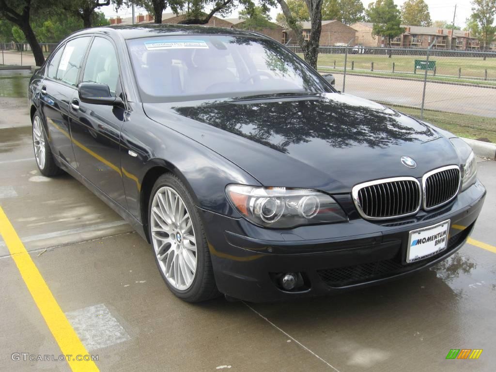 2007 7 Series 750Li Sedan - Monaco Blue Metallic / Beige photo #4