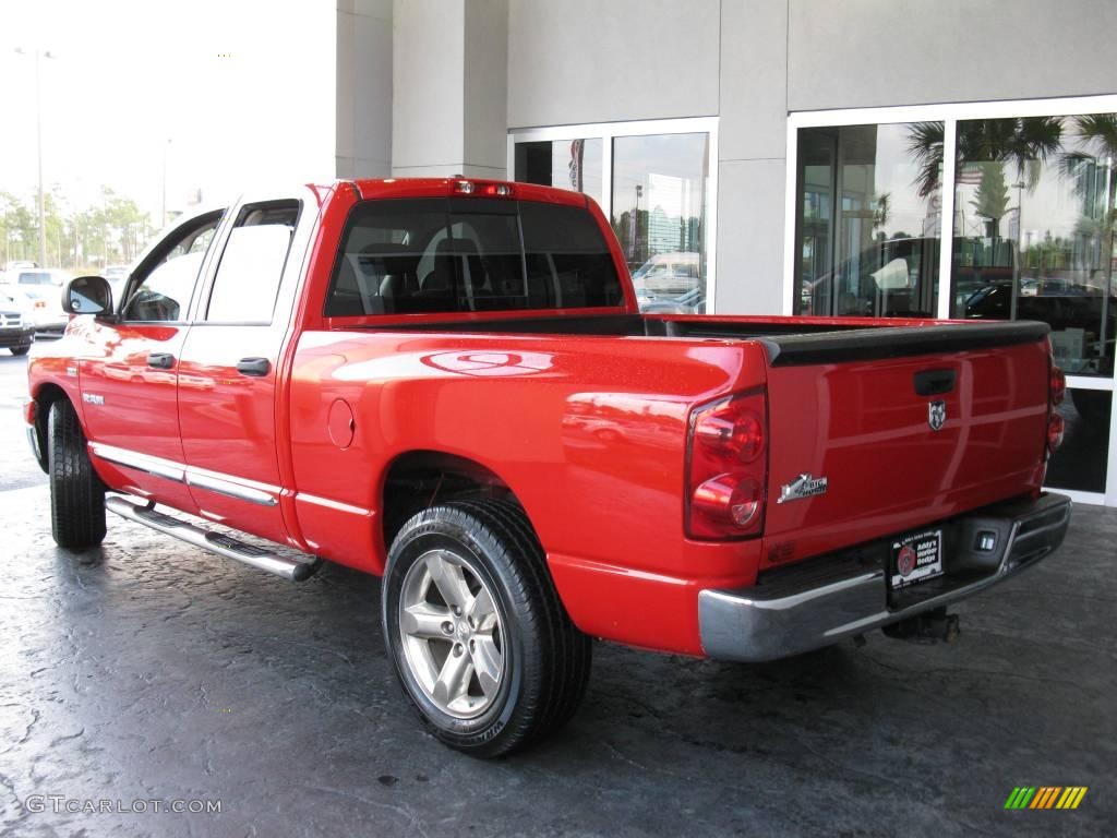 2008 Ram 1500 Big Horn Edition Quad Cab - Flame Red / Medium Slate Gray photo #7